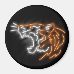 Cool Neon Tiger Magnet