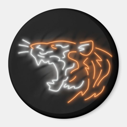 Cool Neon Tiger Magnet (Vorne)