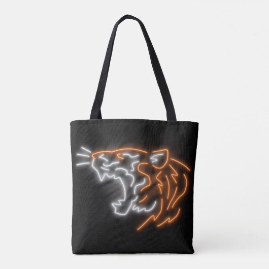 Cool Neon Tiger Tasche (Rückseite)