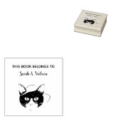 Cool Nerdy Art Cat Book Das Personalisierte Buch Gummistempel (Stempel)