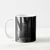 Cool New York City Abstract Skyline, Black & W Kaffeetasse (Links)