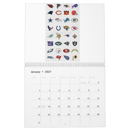 COOL NFL CALENDER KALENDER (Jan 2027)
