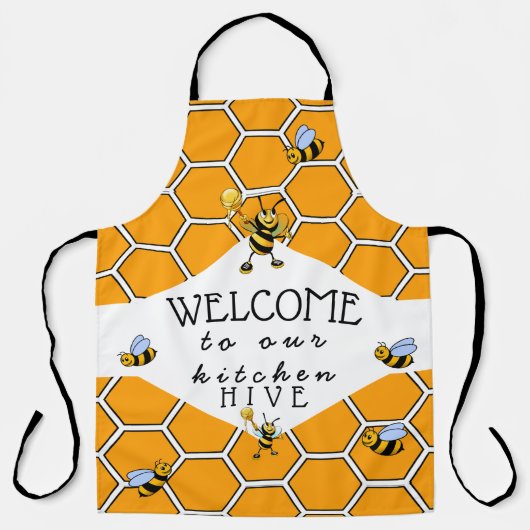 Cool & Niedlich Willkommen in unserer Bienenstock- Schürze (Vorderseite)