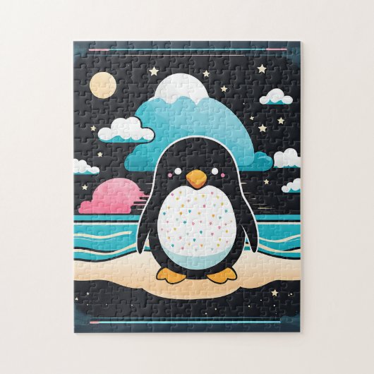 Cool Niedliche Penguin Kawaii Puzzle (Vertikal)