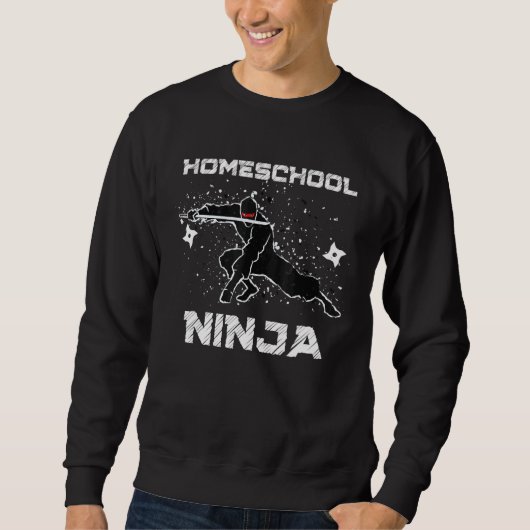 Cool Ninja Homeschool Mama Multitasking Vater Team Sweatshirt (Vorderseite)