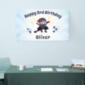 Cool Ninja Karate Kids Birthday Party Sign Banner (Messeveranstaltung)