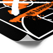 Cool No Dunking Basketball Design Poster (Ecke)
