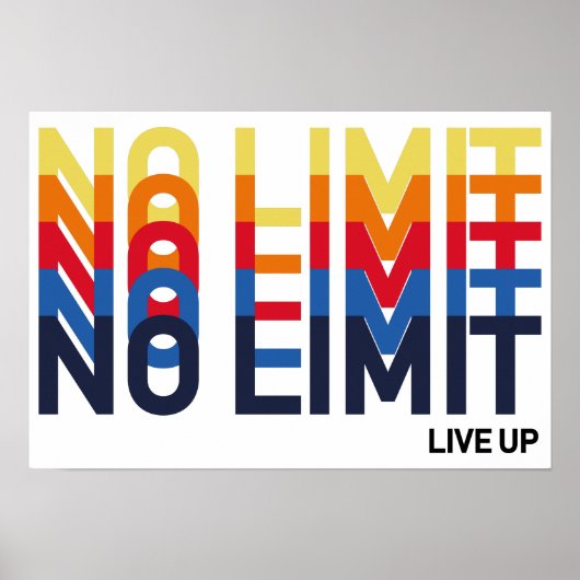 Cool No Limit Live Up Playup Funk Pop Art Poster (Vorne)