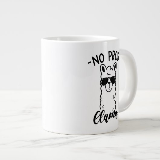 Cool No Prob Llama Jumbo-Tasse (Vorderseite Rechts)