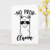 Cool No Prob Llama Karte (Gelbe Blume)
