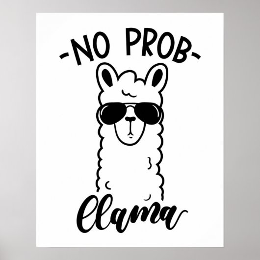 Cool No Prob Llama Poster (Vorne)