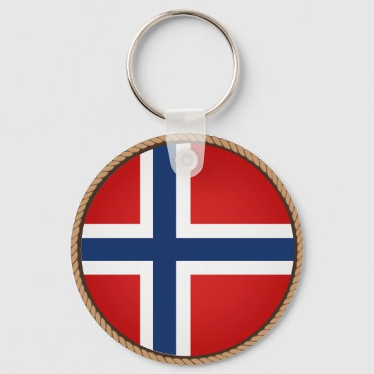 Cool Norway Flag Seal Schlüsselanhänger (Vorderseite)