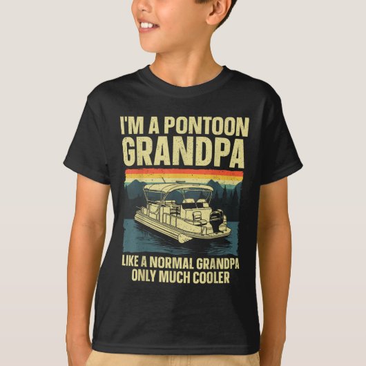 Cool Ntoon Boat Design For Grandpa Men Ntoon Boat T-Shirt (Vorderseite)