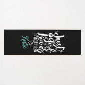 Cool nur eine Girl Triathlon Liebe Schwarz und Wei Yogamatte (Vorderseite (Horizontal))