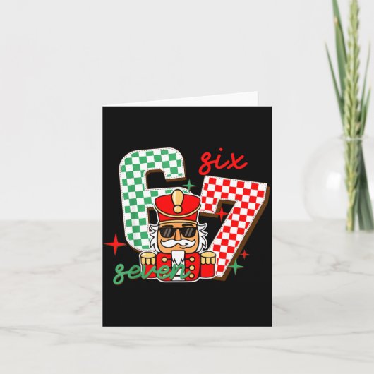 Cool Nutcracker Christmas 67 Six Seven Gen Alpha S Karte (Vorderseite)