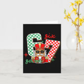 Cool Nutcracker Christmas 67 Six Seven Gen Alpha S Karte (Gelbe Blume)