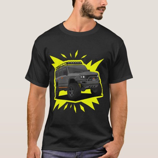 Cool Off-Road 4x4 SUV Adventure Vehicle Vector Art T-Shirt (Vorderseite)