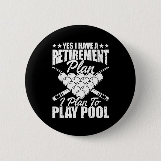 Cool Ol Design For Men Women Billiards Lover Ol Pl Button (Vorderseite)