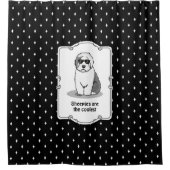 Cool Old English Sheepdog (Grau 1) Niedlich Funny Duschvorhang (Vorderseite)
