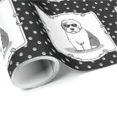 Cool Old English Sheepdog (Grau 1) Niedlich Funny Geschenkpapier (Rolleneckpunkt)