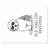 Cool Old English Sheepdog (Grau 1) Niedlich Funny Gummistempel (Prägung)