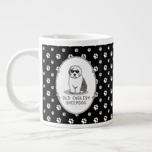 Cool Old English Sheepdog (Grau 1) Niedlich Funny Jumbo-Tasse