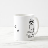 Cool Old English Sheepdog (Grau 1) Niedlich Funny Kaffeetasse (VorderseiteRechts)