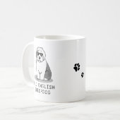 Cool Old English Sheepdog (Grau 1) Niedlich Funny Kaffeetasse (Vorderseite Links)