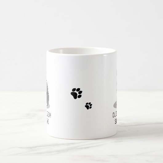 Cool Old English Sheepdog (Grau 1) Niedlich Funny Kaffeetasse (Mittel)