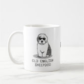 Cool Old English Sheepdog (Grau 1) Niedlich Funny Kaffeetasse (Links)