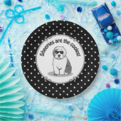 Cool Old English Sheepdog (Grau 1) Niedlich Funny Pappteller (Party)