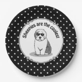 Cool Old English Sheepdog (Grau 1) Niedlich Funny Pappteller (Vorderseite)