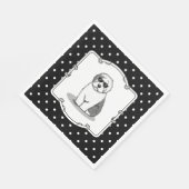 Cool Old English Sheepdog (Grau 1) Niedlich Funny Serviette (Ecke)