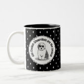 Cool Old English Sheepdog (Grau 1) Niedlich Funny Zweifarbige Tasse (Links)
