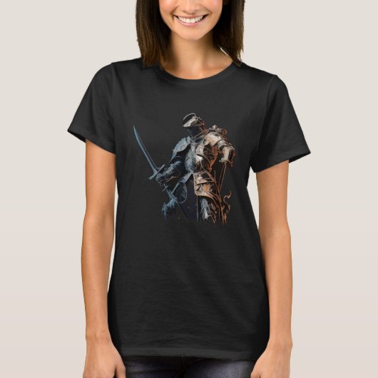 Cool old Knight in Armor T-Shirt (Vorderseite)