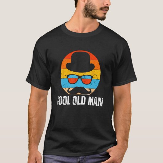 Cool Old Man Dad Chill Daddy Easygoing Beard  Fath T-Shirt (Vorderseite)