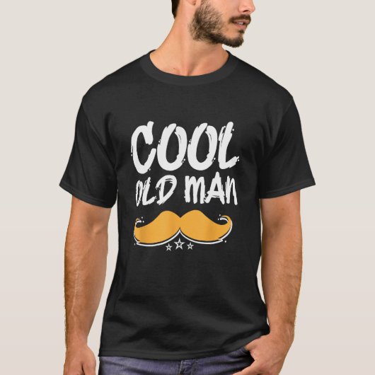 Cool Old Man Vater Chill Daddy Easygoing Beard Fat T-Shirt (Vorderseite)