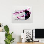 Cool Oldies Music Quote Vinyl Record Poster (Heimbüro)
