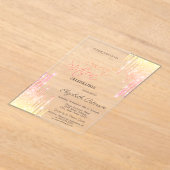 Cool Ombre Glitter Drips Rose Gold Sweet 16 Acryleinladungen (Ablage )