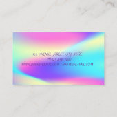 Cool Ombre Holographic Instagram Social Media Visitenkarte (Rückseite)