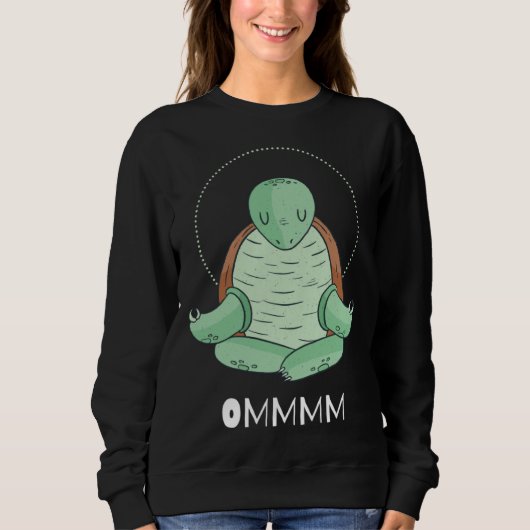 Cool OMMM meditation relaxation turtle yoga Sweatshirt (Vorderseite)