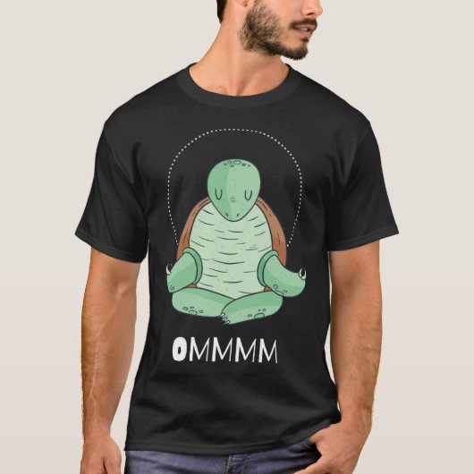 Cool OMMM meditation relaxation turtle yoga T-Shirt (Vorderseite)