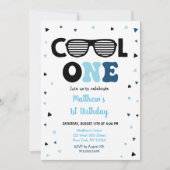 Cool One Sonnenbrille Junge Erstgeburt Einladung (Vorderseite)