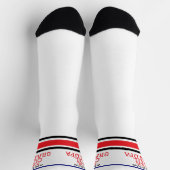 Cool Opa Personalisiert Red Blue Strip Weiß Socken (Oben)