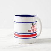 Cool Opa Personalisiert Red Blue Strip Weiß Zweifarbige Tasse (VorderseiteRechts)