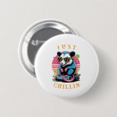 Cool Opossum 80er Retro Flair Button (Vorne & Hinten)