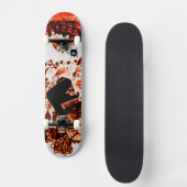 Cool Orange Black Skateboard (Vorderseite)
