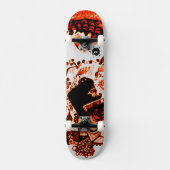 Cool Orange Black Skateboard (Vorderseite)
