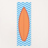 Cool Orange Blue Waves Surfen Yoga Mat Yogamatte (Vorderseite)