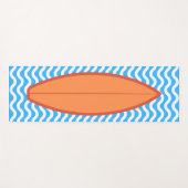 Cool Orange Blue Waves Surfen Yoga Mat Yogamatte (Vorderseite (Horizontal))